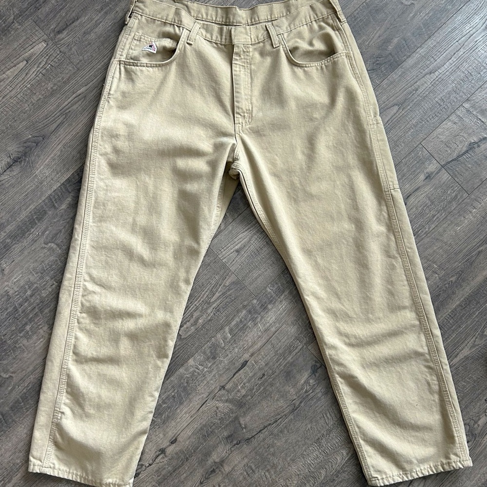 Bullwork FR Khaki Work Pants – Durable & Classic Fit